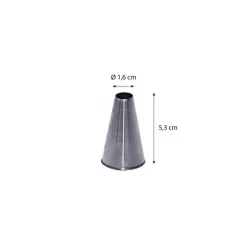 Douille unie inox ø 1,6 cm