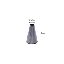 Douille unie inox ø 1,2 cm