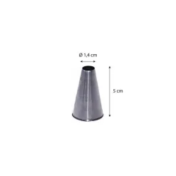 Douille unie inox ø 1,4 cm