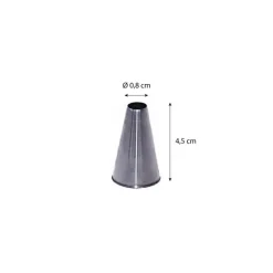 Douille unie inox ø 0,8 cm