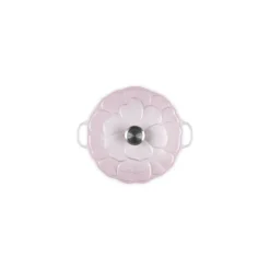 Faitout fonte émaillée pétales shell pink ø 26 cm