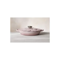 Faitout fonte émaillée pétales shell pink ø 26 cm