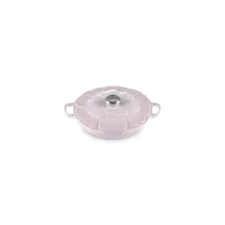 Faitout fonte émaillée pétales shell pink ø 26 cm