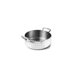 Faitout trilply inox miroir martelé ø 24 cm