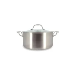 Faitout Triply inox avec couvercle en verre 24 cm