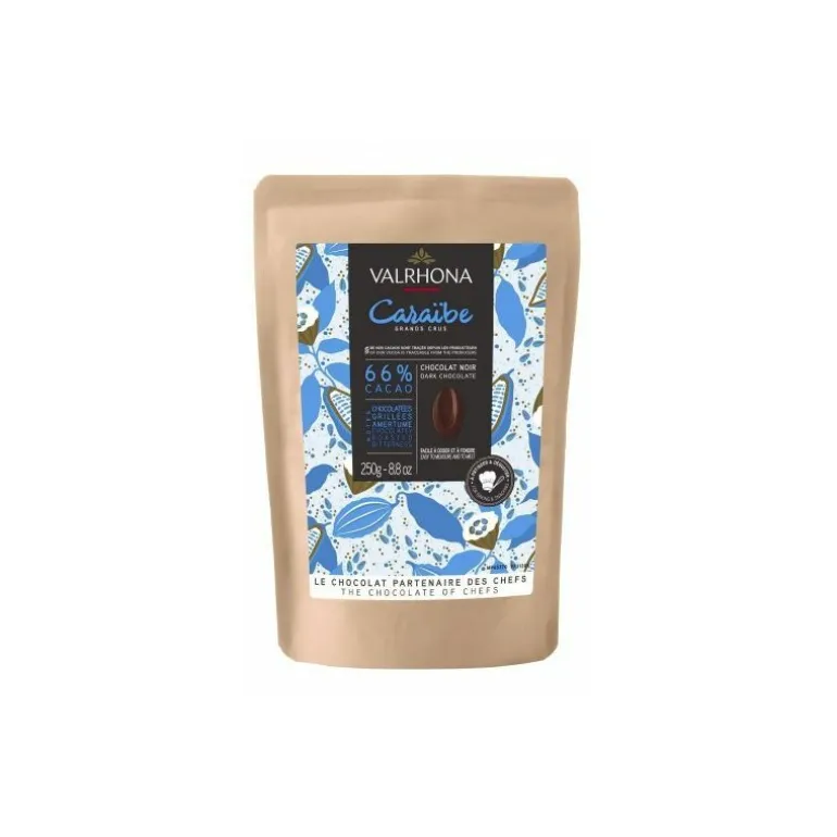Fèves chocolat noir Caraïbe 66 % 250 g