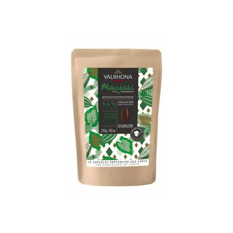 Fèves chocolat noir manjari 64% 250 g