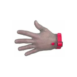 Gant cotte de maille sangle reversible rouge M