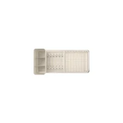Égouttoir à vaisselle compact beige 46,3 x 20 x 12,5 cm