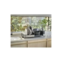 Égouttoir vaisselle extensible XXL inox gris