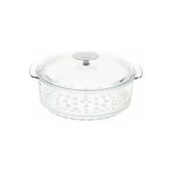 Élément cuit vapeur en verre avec couvercle ø 24 cm