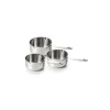 Lot 3 casseroles Maestro avec becs verseurs inox ø 16, 18 et 20 cm