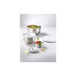 Lot de bols en inox Fresh & Save avec couvercle 12 - 18 - 24 cm