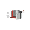 Lot de 3 casseroles Casteline inox avec poignée amovibles