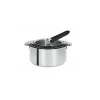 Lot de 4 casseroles Mutine Amovible inox avec 2 poignées