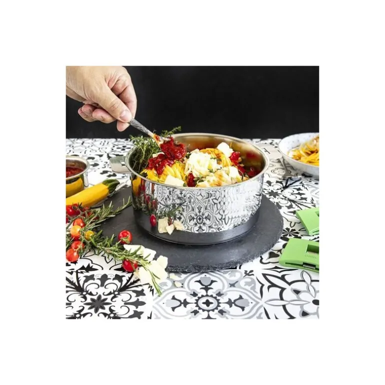 Lot de 4 casseroles Mutine Amovible inox avec 2 poignées