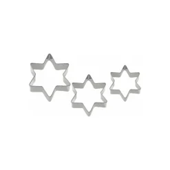 Lot de 3 emporte-pièces inox étoile de 4, 5 et 6 cm