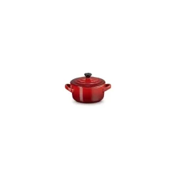 Mini cocotte en céramique ronde cerise ø 10cm