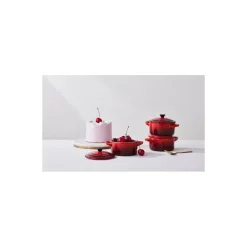 Mini cocotte en céramique ronde cerise ø 10cm