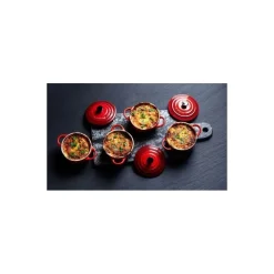 Mini cocotte en céramique ronde cerise ø 10cm