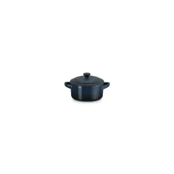 Mini cocotte ronde céramique bleu nuit ø 10 cm