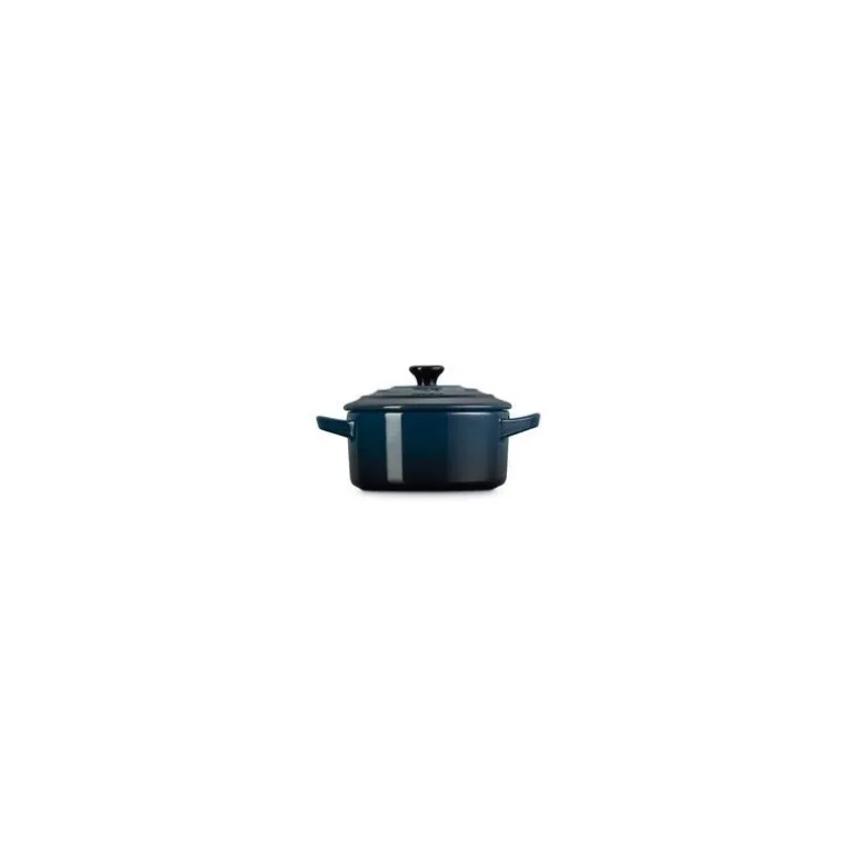 Mini cocotte ronde céramique bleu nuit ø 10 cm