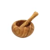 Mortier et pilon bois d'olivier 15 cm