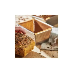 Moule à cake perforé avec fond amovible inox 15 x 10,3 cm