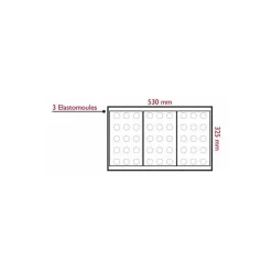Moule 6 demi-sphères Moul'flex 30 x 17,6 cm