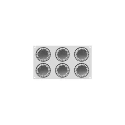 Moule 3D silicone mini Wave 6 empreintes ø 7,3 cm