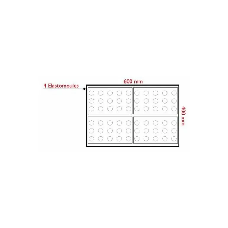 Moule 9 madeleines Moul'flex 30 x 17,6 cm