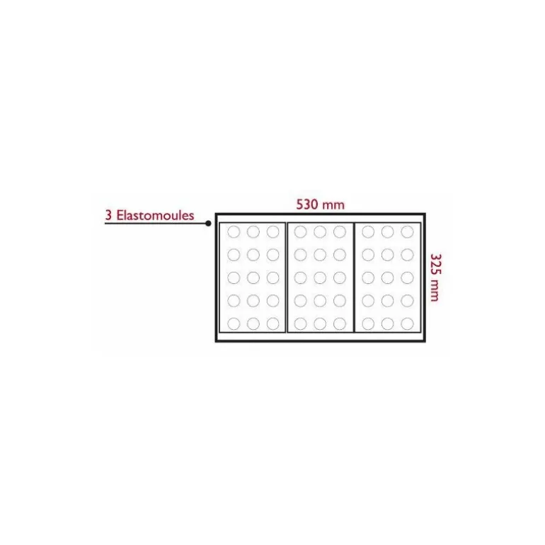 Moule 9 madeleines Moul'flex 30 x 17,6 cm