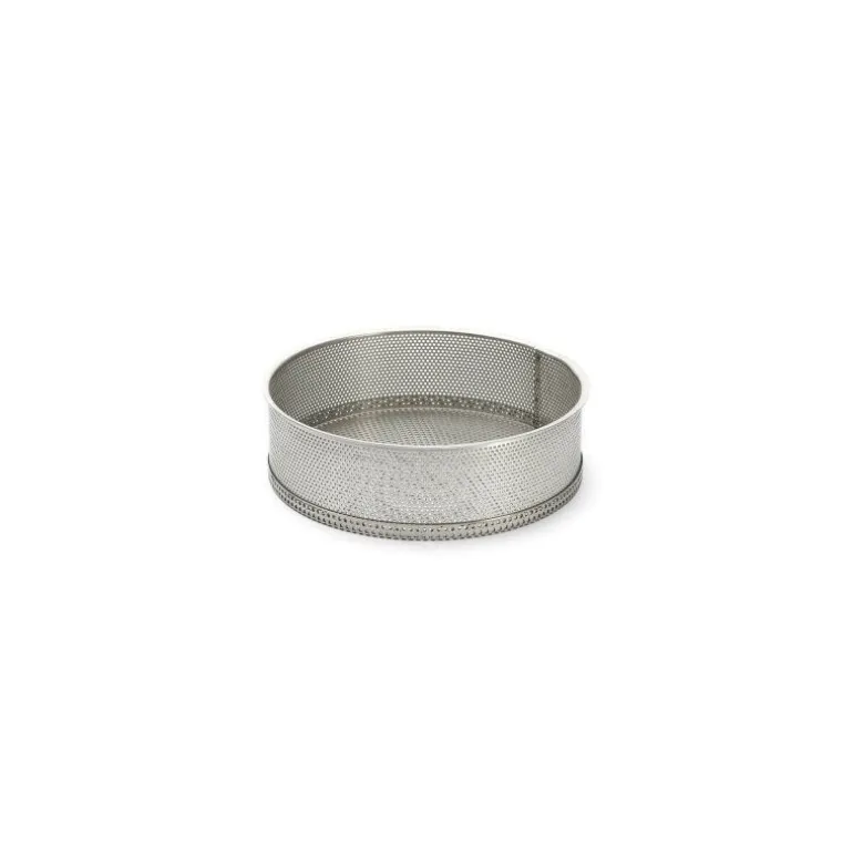 Moule à manqué inox perforé et feuille de cuisson ø 20 cm