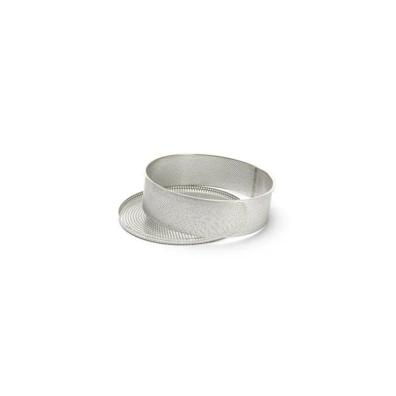 Moule à manqué inox perforé et feuille de cuisson ø 20 cm