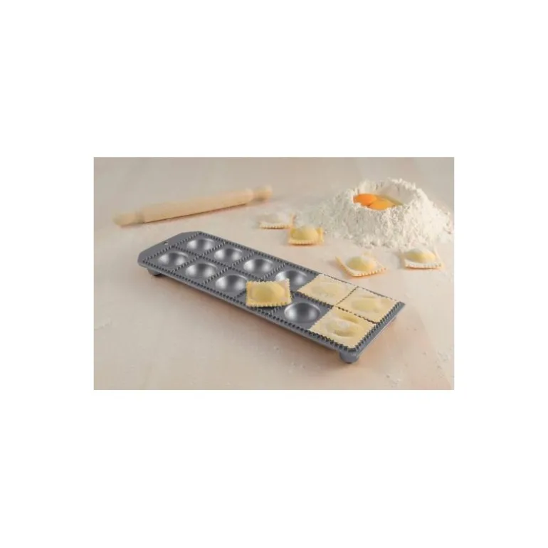 Moule 12 raviolis ronds avec rouleau