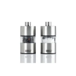 Moulin à poivre et sel inox et verre Minimill 6,2 cm - par 2