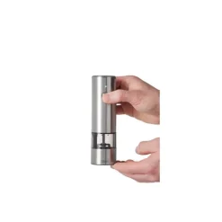 Moulin à poivre et sel électrique inox 17 cm