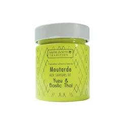 Moutarde saveur yuzu et basilic Thaï