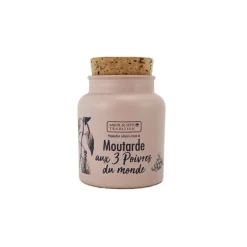 Moutarde traditionnelle aux 3 poivres du monde - 110 g