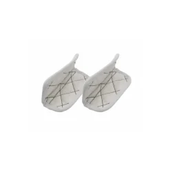 Paire de maniques coton blanc polaire