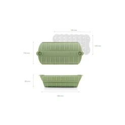 Papillote cuisson vapeur silicone vert 2 personnes