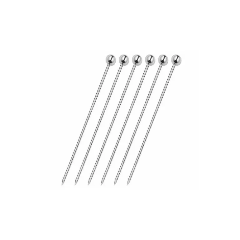 Pique cocktail inox 10,5 cm - set de 6