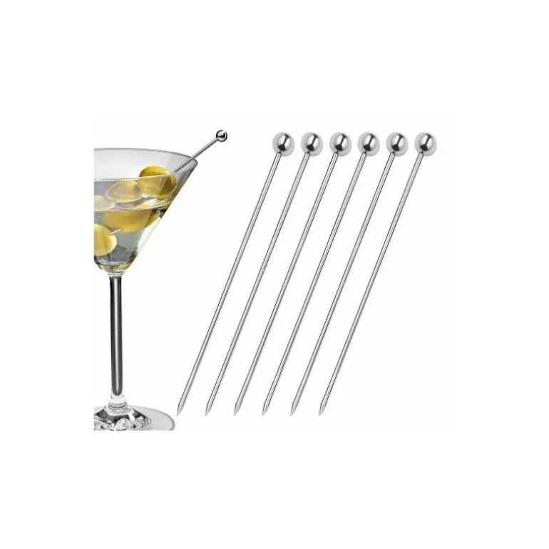 Pique cocktail inox 10,5 cm - set de 6