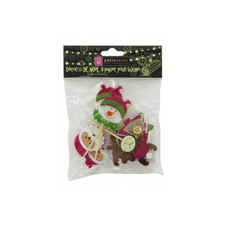 Pique décors Noël feutrine - par 10