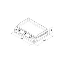 Plancha gaz Fusion 75