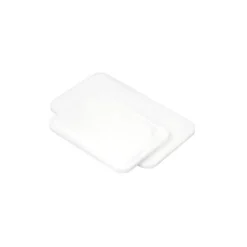 Planche de découpe PEHD blanche à rigole