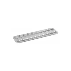 Plaque 20 mini madeleines fer blanc 39,5 x 12,5 cm