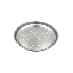 Plaque à pizza perforée inox 28 cm