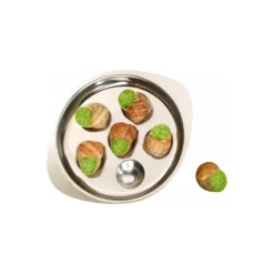 Plat à escargots 6 alveoles inox
