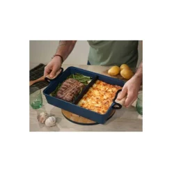 Plat à four ajustable bleu myrtille